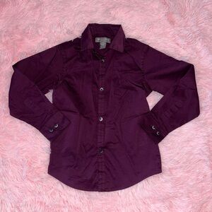 ✨OFFERS WELCOME✨Boys Purple Button-Down Shirt - Size 4/5 (XXS)